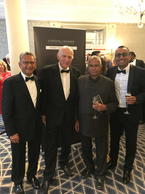 With Dr Vince Cable, Lord Dholakia and Rishi Patel, CEO of The Currency Account
